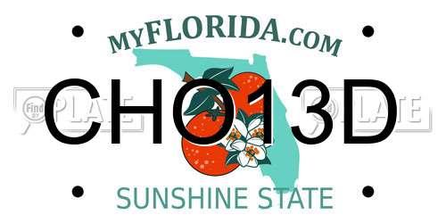 CHO13D Florida License Plate