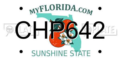 CHP642 Florida License Plate