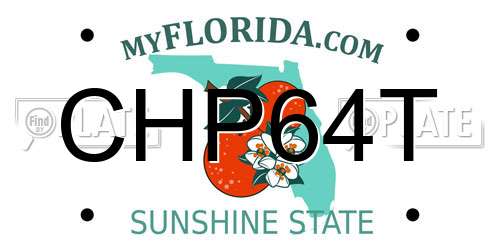 CHP64T Florida License Plate