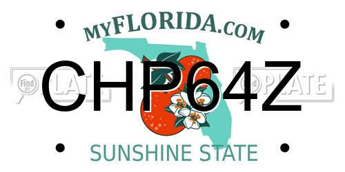 CHP64Z Florida License Plate