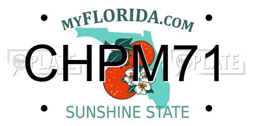 CHPM71 Florida License Plate
