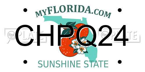CHPQ24 Florida License Plate
