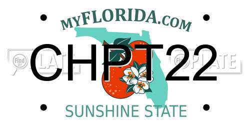 CHPT22 Florida License Plate