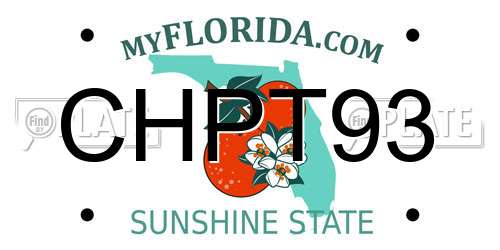 CHPT93 Florida License Plate