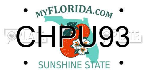 CHPU93 Florida License Plate