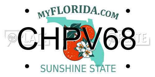 CHPV68 Florida License Plate