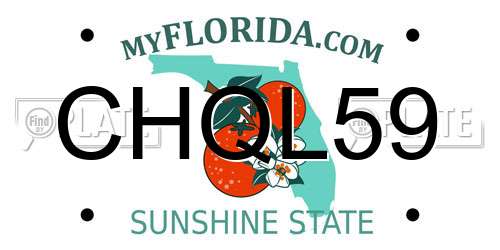 CHQL59 Florida License Plate