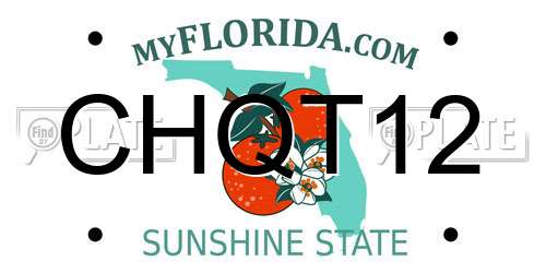 CHQT12 Florida License Plate