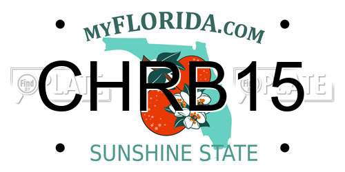 CHRB15 Florida License Plate