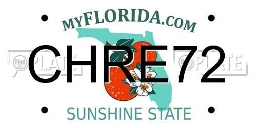 CHRE72 Florida License Plate