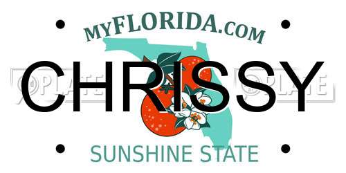 CHRISSY Florida License Plate