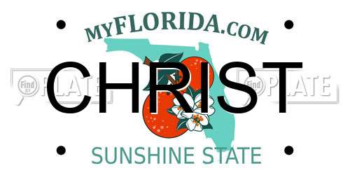 CHRIST Florida License Plate