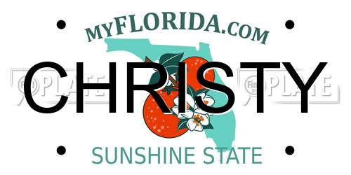 CHRISTY Florida License Plate