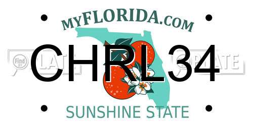 CHRL34 Florida License Plate