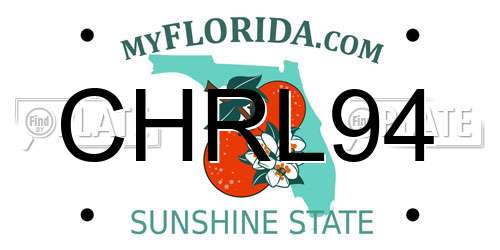 CHRL94 Florida License Plate