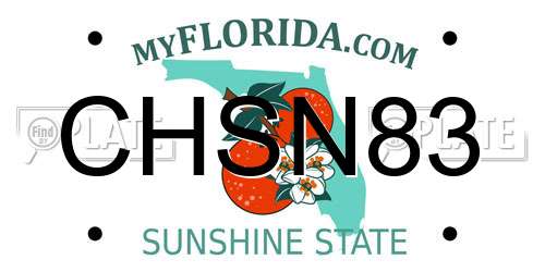 CHSN83 Florida License Plate