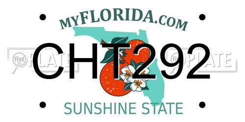 CHT292 Florida License Plate
