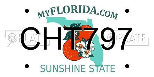 CHT797 Florida License Plate
