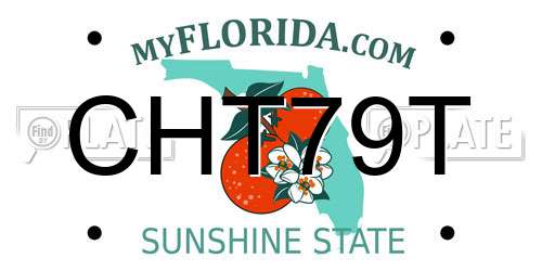 CHT79T Florida License Plate