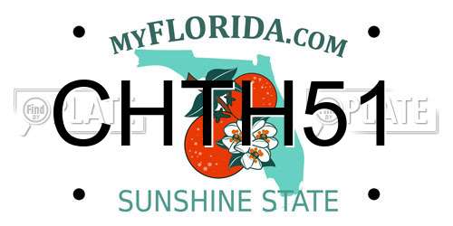CHTH51 Florida License Plate