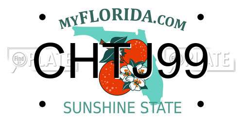 CHTJ99 Florida License Plate