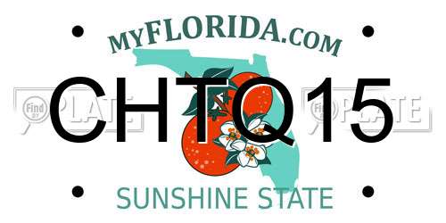 CHTQ15 Florida License Plate