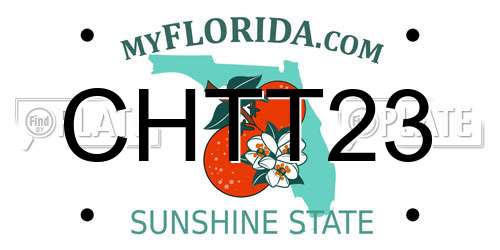CHTT23 Florida License Plate
