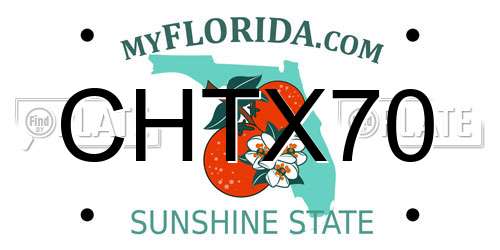 CHTX70 Florida License Plate