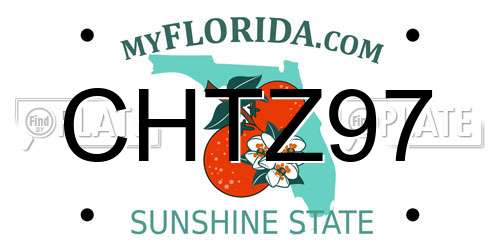 CHTZ97 Florida License Plate