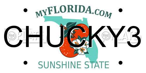 CHUCKY3 Florida License Plate