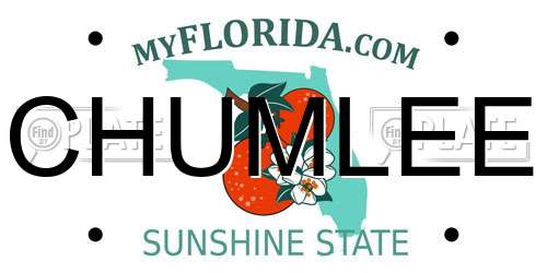 CHUMLEE Florida License Plate