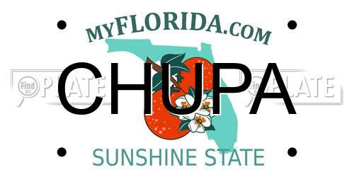 CHUPA Florida License Plate