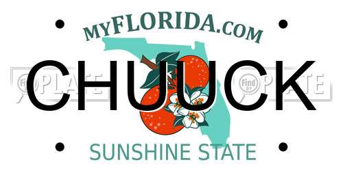 CHUUCK Florida License Plate