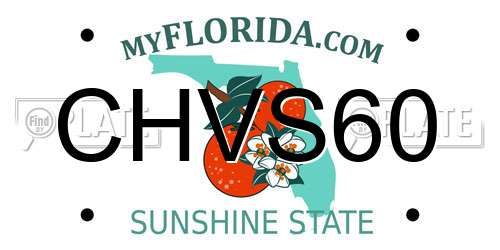 CHVS60 Florida License Plate