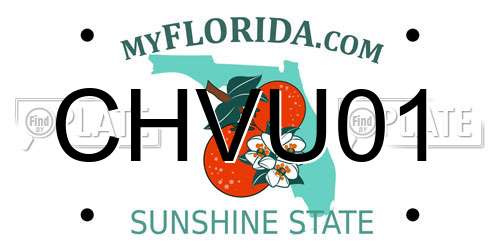 CHVU01 Florida License Plate