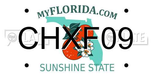 CHXF09 Florida License Plate