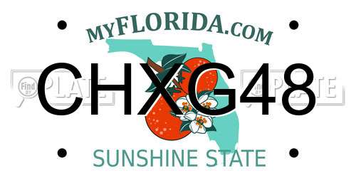 CHXG48 Florida License Plate