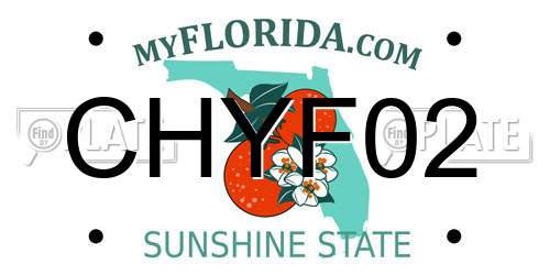 CHYF02 Florida License Plate