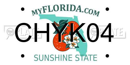 CHYK04 Florida License Plate