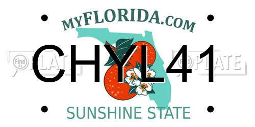 CHYL41 Florida License Plate