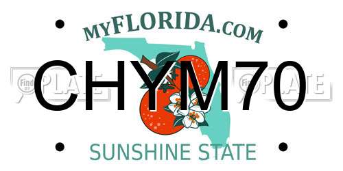 CHYM70 Florida License Plate