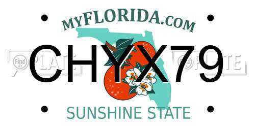 CHYX79 Florida License Plate