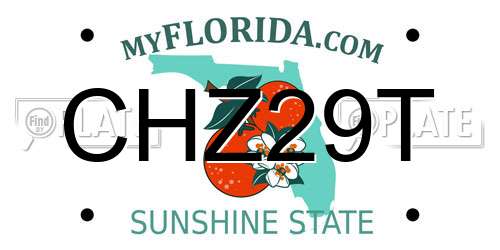 CHZ29T Florida License Plate