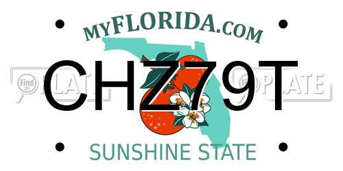CHZ79T Florida License Plate