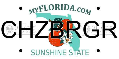 CHZBRGR Florida License Plate