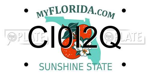 CI0I2Q Florida License Plate