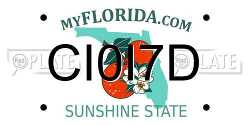 CI0I7D Florida License Plate