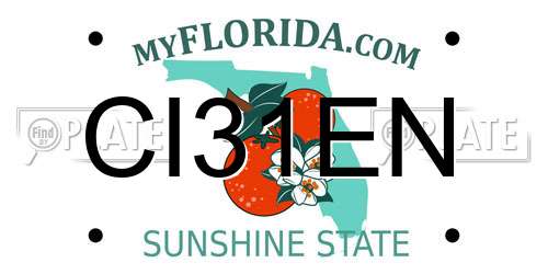 CI31EN Florida License Plate