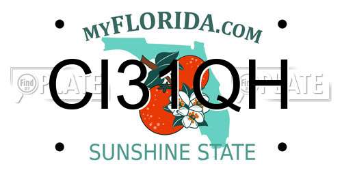 CI31QH Florida License Plate