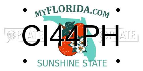 CI44PH Florida License Plate